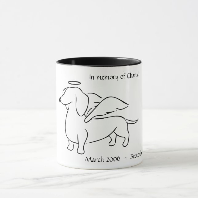Dachshund Angel Remembrance Mug (Center)