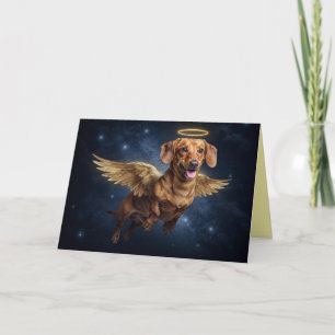 Dachshund Angel Sympathy Card