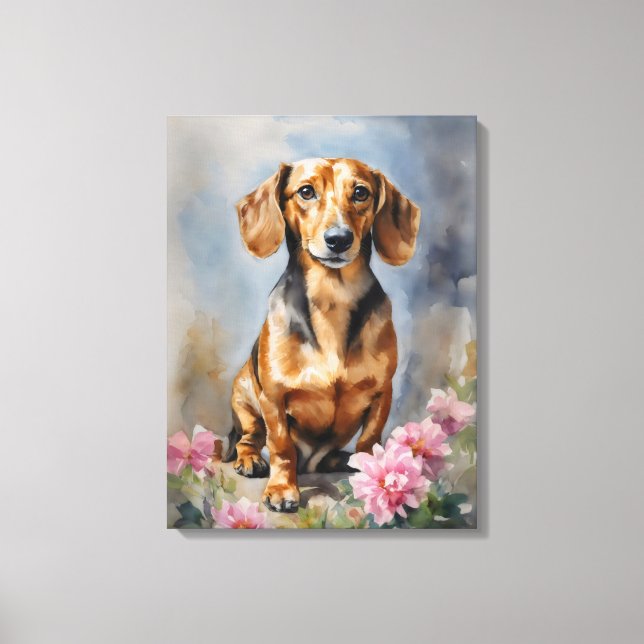 Dachshund Artsy Canvas Print (Front)