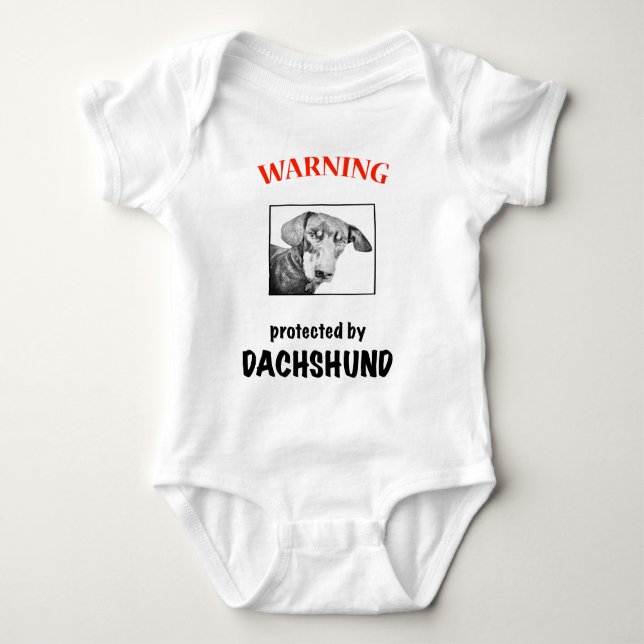Dachshund Baby Bodysuit (Front)