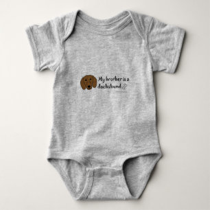 dachshund baby bodysuit