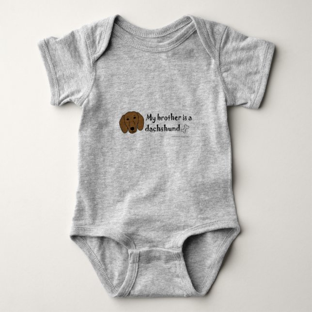 dachshund baby bodysuit (Front)