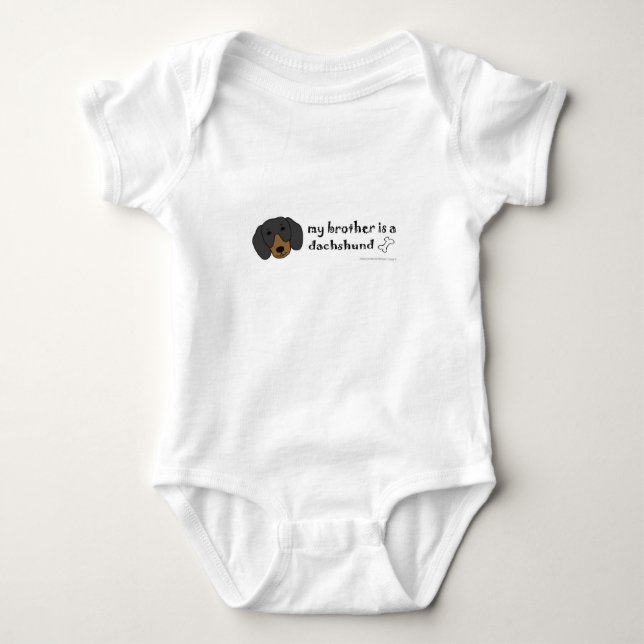 dachshund baby bodysuit (Front)