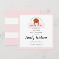 Dachshund Baby Shower Invitation Postcard