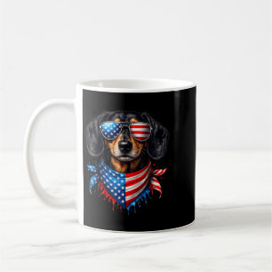 Dachshund Bandanna 4th Of July Patriotic Dog Lover Coffee Mug