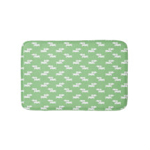 Dachshund Bath Mat Green Doxie Rug Bathroom Mat