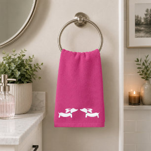 Dachshund Bathroom Towel Set 3 Piece Doxie Bath