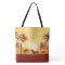 Dachshund Beach Bag a Sunset Palm Trees