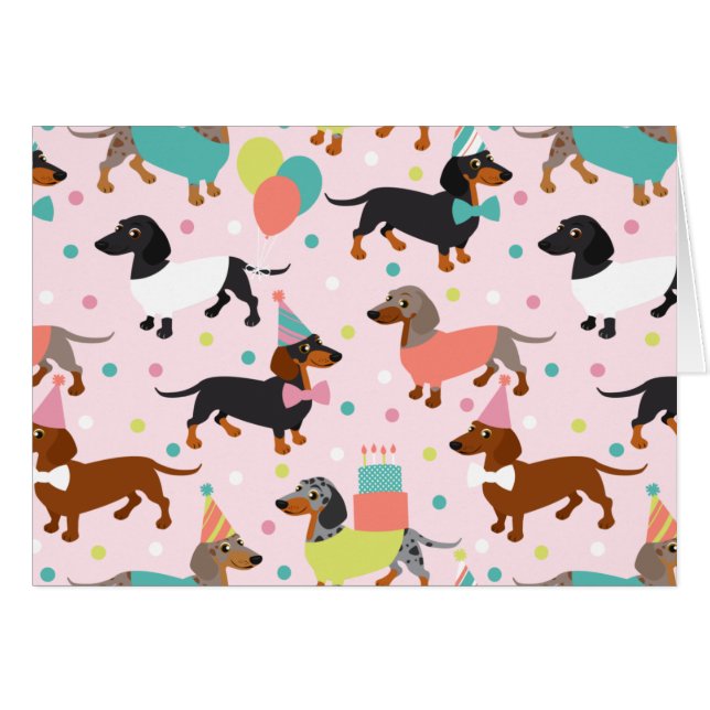 Dachshund Birthday (Front Horizontal)
