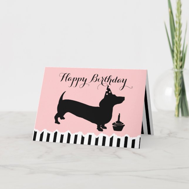 Dachshund Birthday Card (Front)