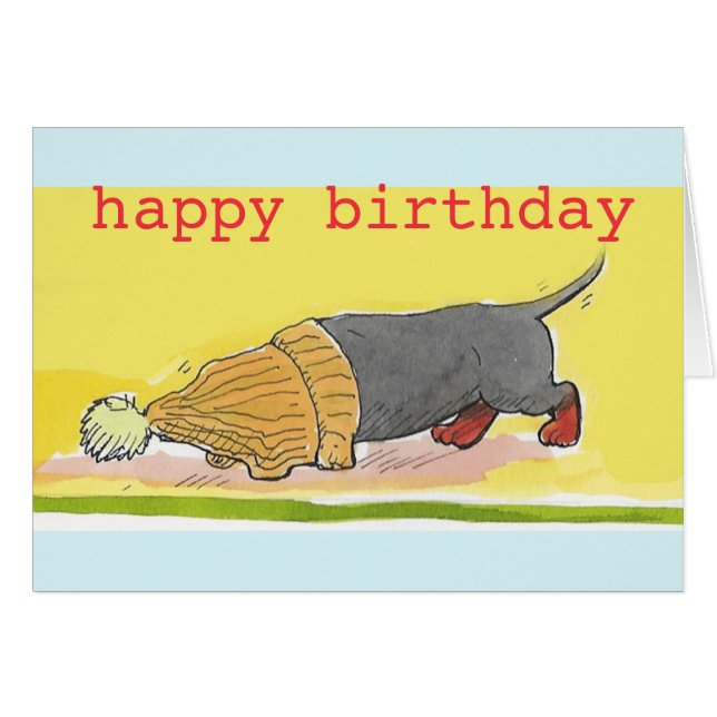 Dachshund Birthday card (Front Horizontal)