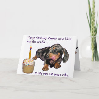 Dachshund Birthday  Card