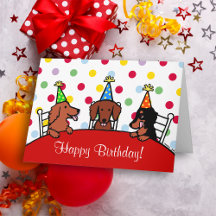 Dachshund Birthday Cartoon