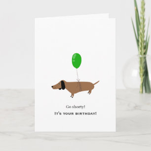 Dachshund Birthday Humour Charming Cute Playful Fu Card