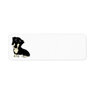 dachshund black and cream cartoon