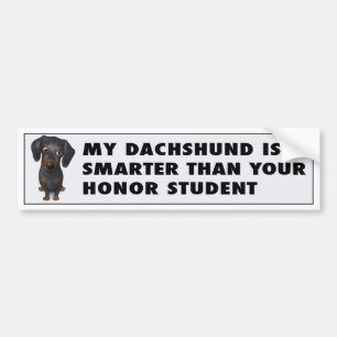 Dachshund (Black and Tan) Honour Bumper Sticker