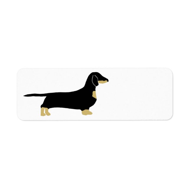 dachshund black and tan silhouette (Front)