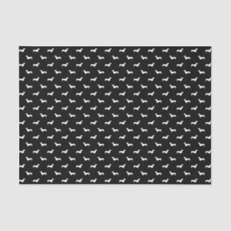 Dachshund black and white tissue paper