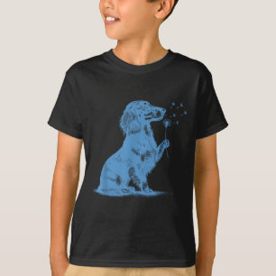Dachshund blowing wishes dandelion cute pet lover T-Shirt