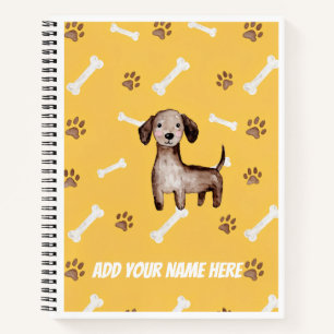 Dachshund Bones And Paws Notebook