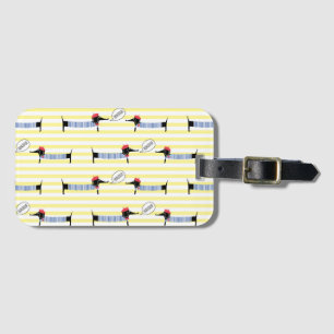 Dachshund Bonjour Luggage Tag