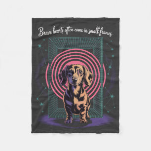 Dachshund Brave Hearts Often Come In Small Frames Fleece Blanket