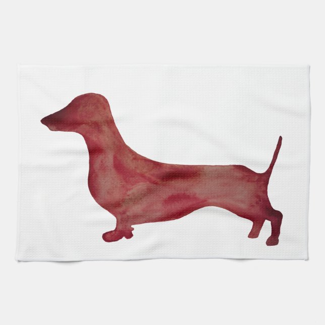 Dachshund Brown Dog  Ring Tea Towel 40.6 cm x 61 (Horizontal)