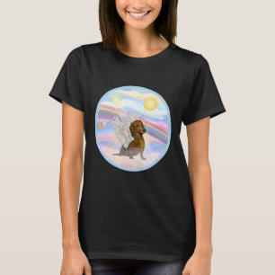 Dachshund Brown In Heavens Clouds T-Shirt