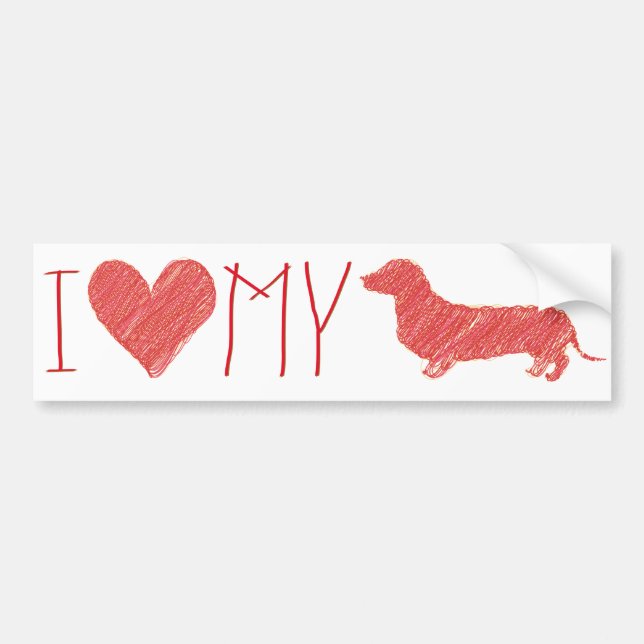 Dachshund Bumper Sticker (Front)