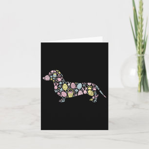 Dachshund Bunny Easter Egg Easter Day Womens Mens  Card
