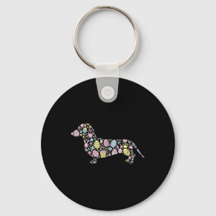 Dachshund Bunny Easter Egg Easter Day Womens Mens Key Ring