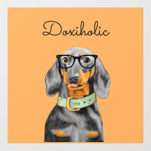 Dachshund Business Man Window Decal