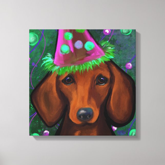 DACHSHUND CANVAS PRINT (Front)