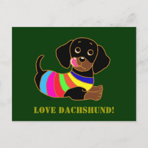Dachshund Cartoon 2 Postcard