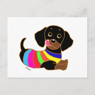 Dachshund Cartoon 2 Postcard