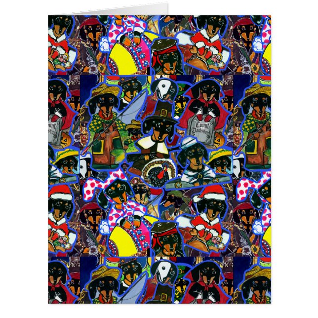  Dachshund  Cartoons (Front)