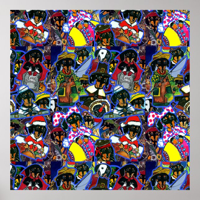  Dachshund  Cartoons Poster (Front)