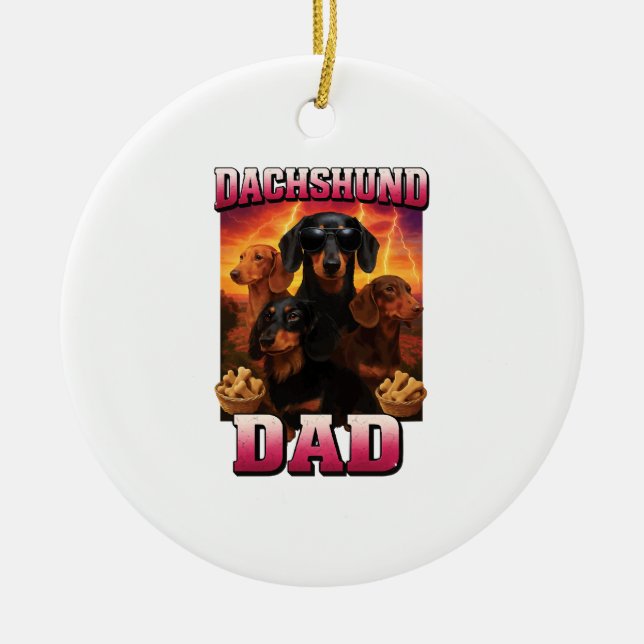 Dachshund   ceramic tree decoration (Front)