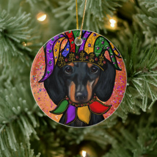 DACHSHUND              CERAMIC TREE DECORATION