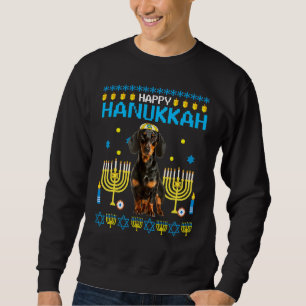 Dachshund Chanukah Jewish Ugly Hanukkah Pyjamas Ch Sweatshirt