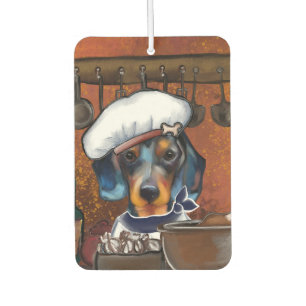 Dachshund Chefs Car Air Freshener