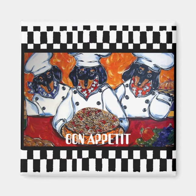 Dachshund Chefs Magnet (Front)