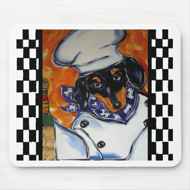 Dachshund Chefs Mouse Pad (Front)