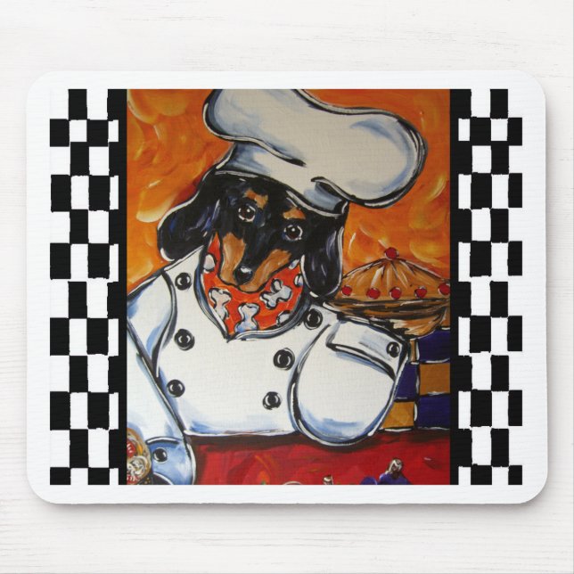 Dachshund Chefs Mouse Pad (Front)