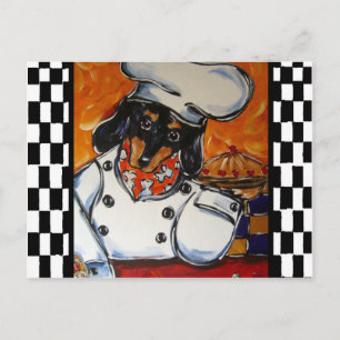 Dachshund Chefs Postcard