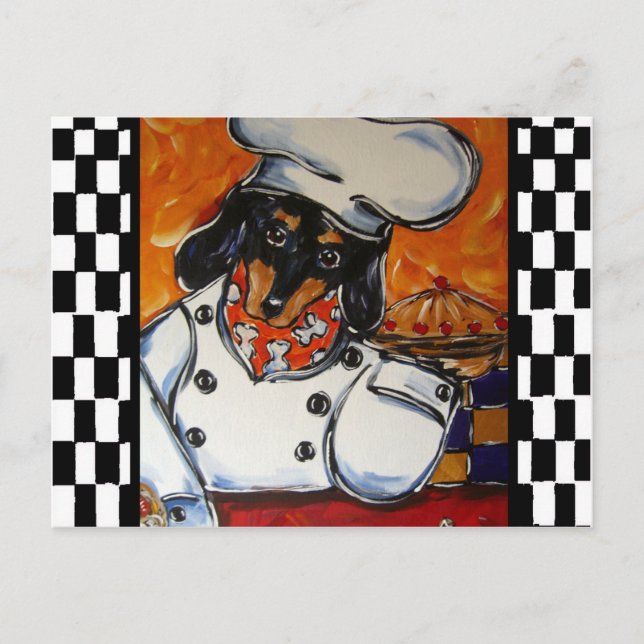 Dachshund Chefs Postcard (Front)