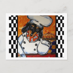 Dachshund Chefs Postcard