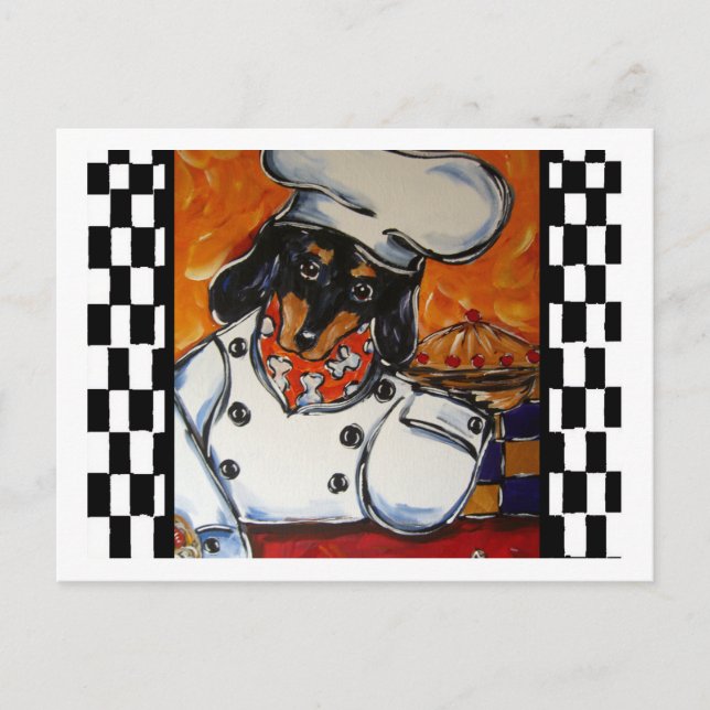 Dachshund Chefs Postcard (Front)