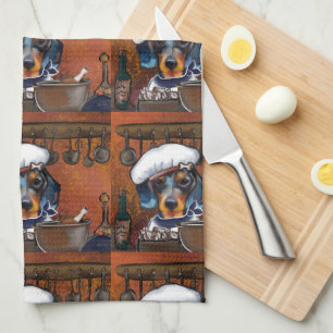 Dachshund Chefs Tea Towel