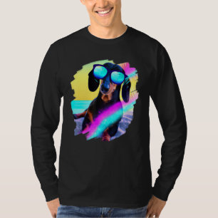 Dachshund Chiweenie Wiener Dog Chilling Beach T-Shirt